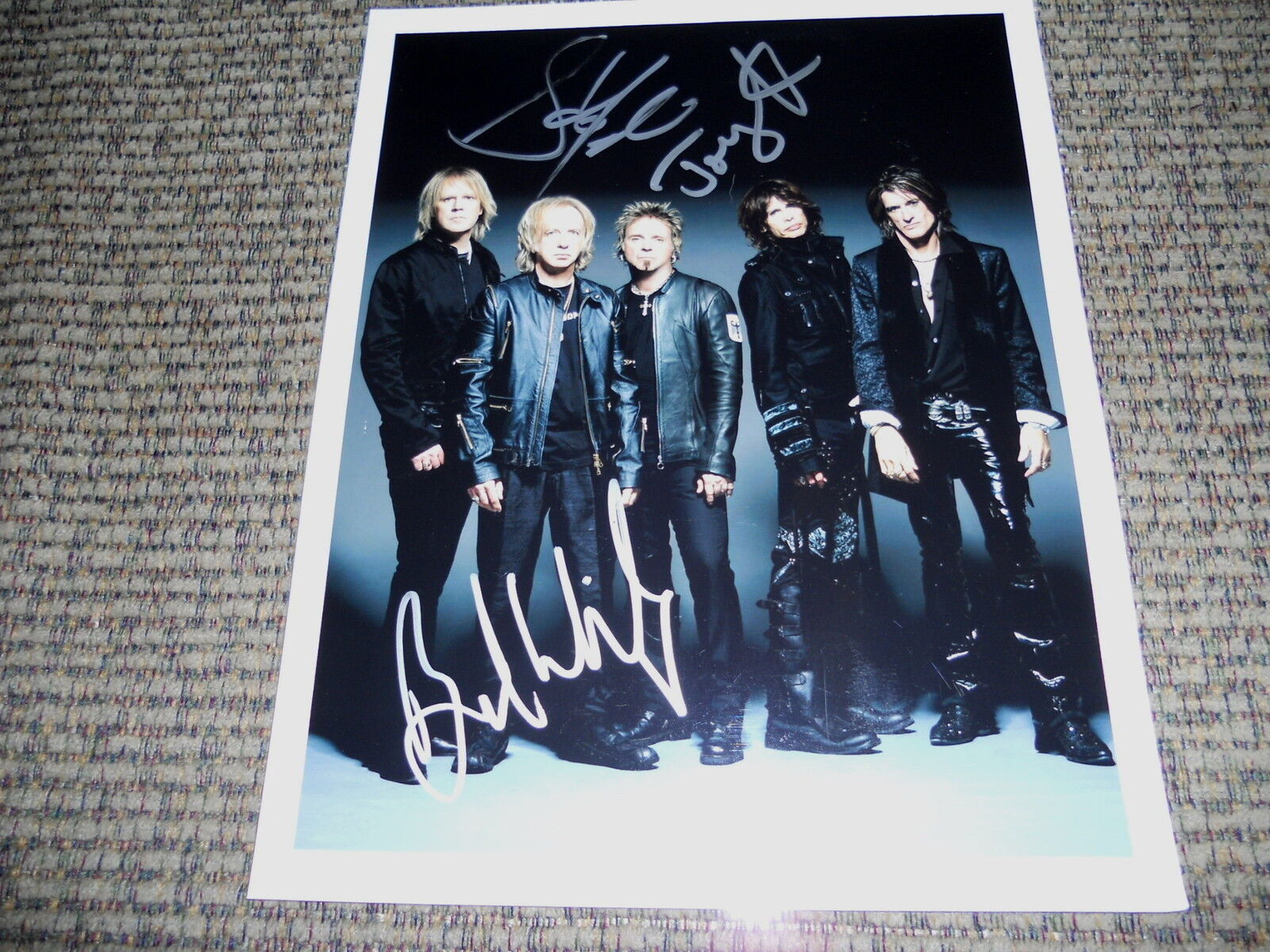 Aerosmith Band Signed Autographed 8x10 Photo Poster painting x3 Tyler Kramer Whitford