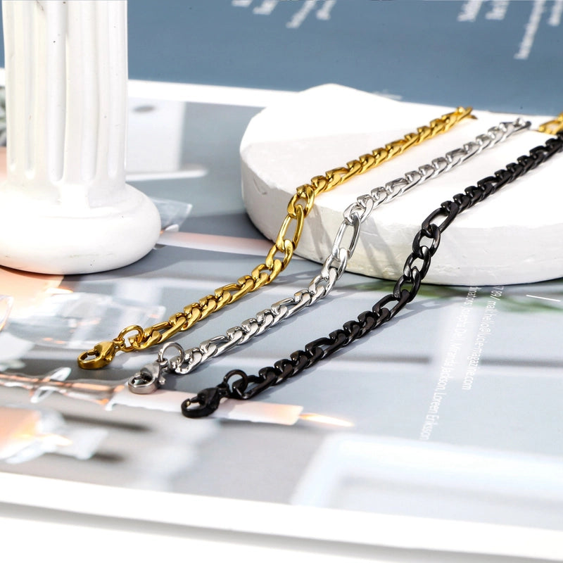 Hot Sale 3/5/7/9/11mm Classic NK3:1 Stainless Steel 18K Cuban Bracelet Unisex