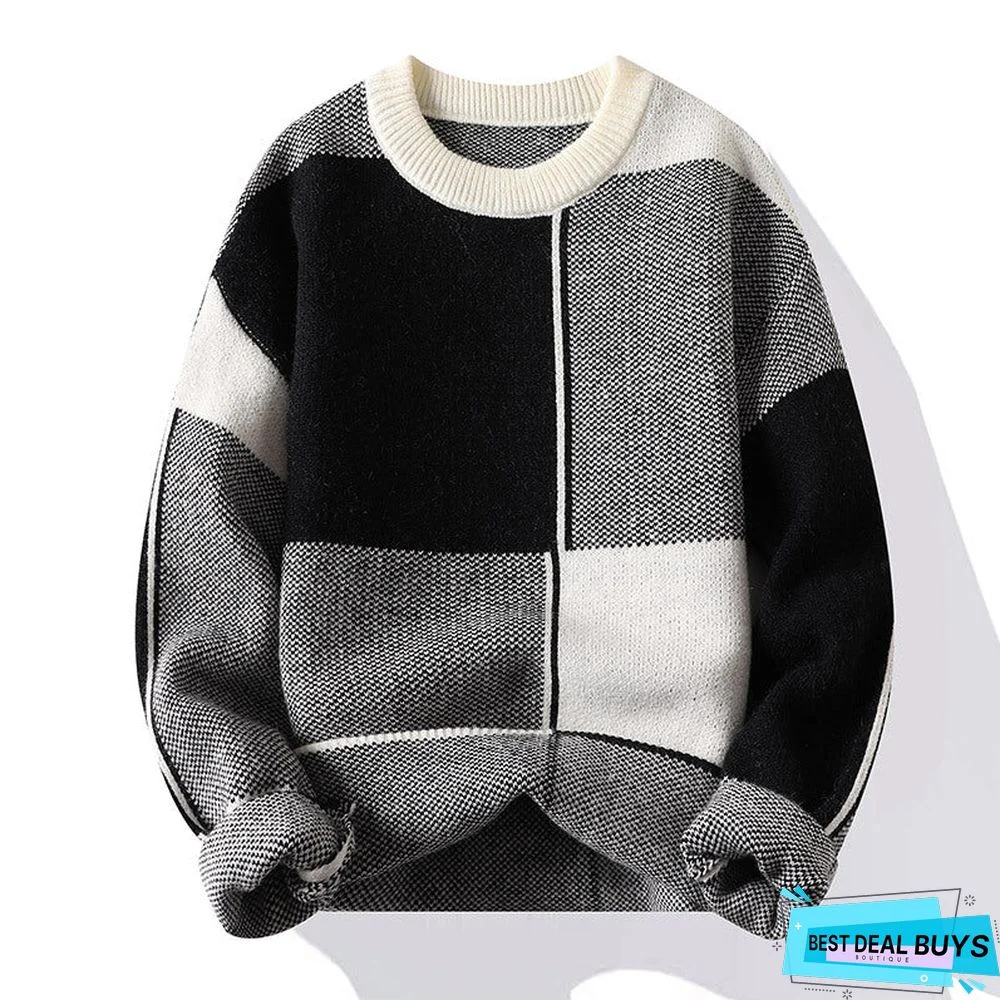 Round Neck Thickened Sweater Man