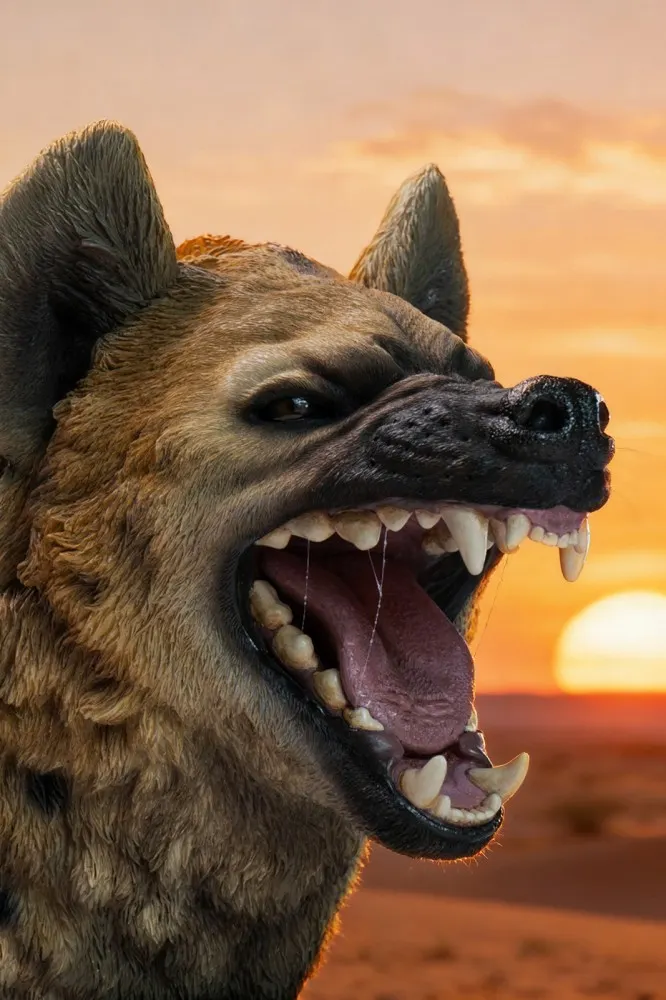 JXK-Statue Aura Plus-Hyena head statue Plus- SAP001