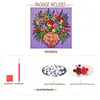 Framed Purple Vase -  DIY Button Art Painting Kit for Creativity DIY Pearl Dot Crafts for Gift Home Wall Decor 30*30CM