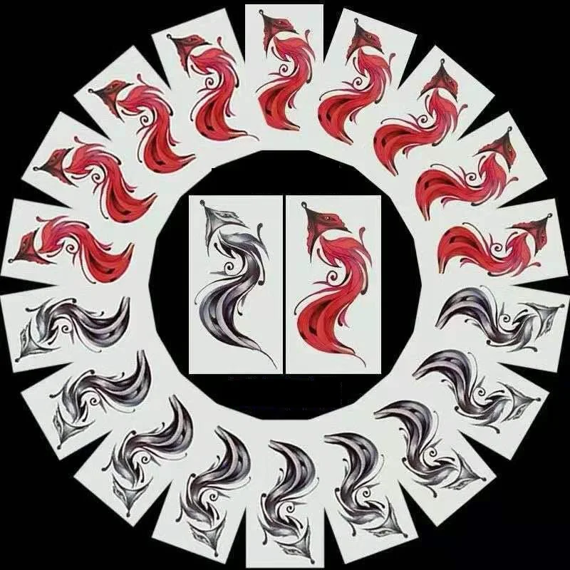 3D personality children young men and women fashion flowers simple text love arm neck wrist waterproof temporary tattoo stickers