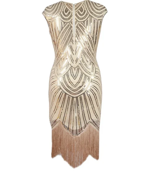 Women's Fashion 1920s Flapper Dress Vintage Great Gatsby Charleston Sequin Tassel 20s Party Dress