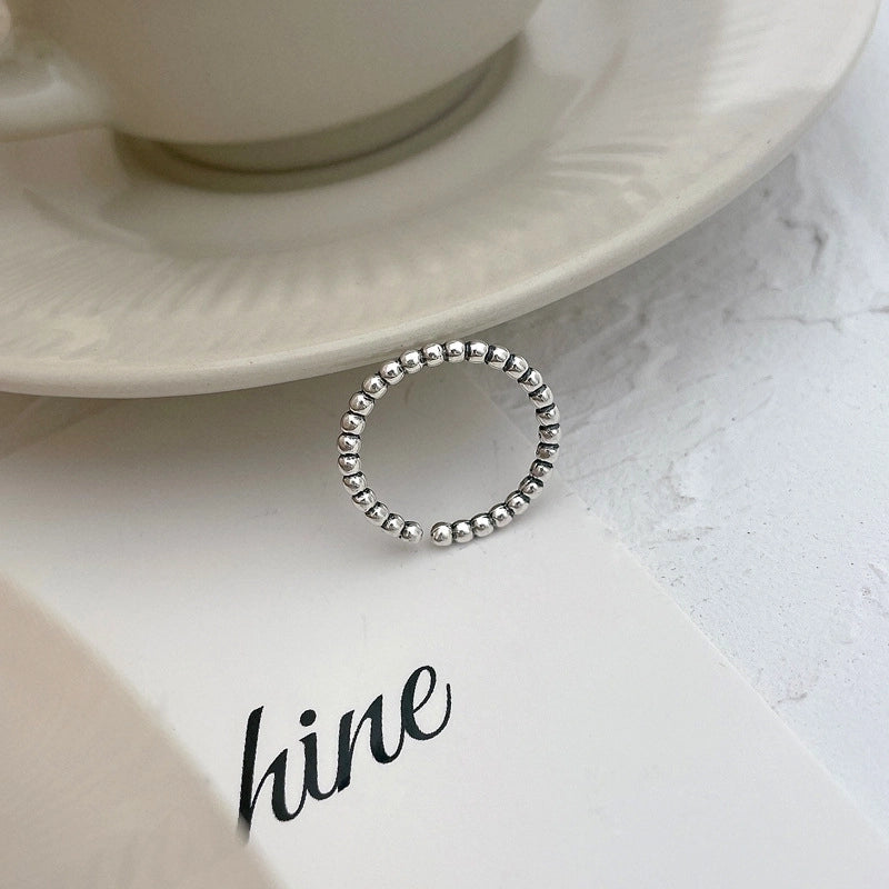 Minimalist Geometric Copper Silver Plated Rings