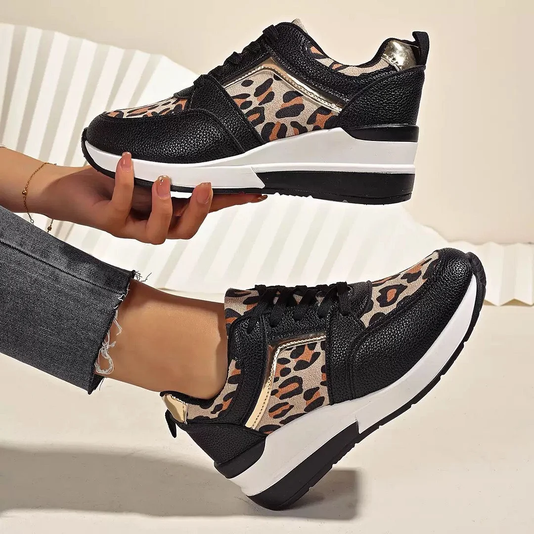 Yyvonne Spring And Autumn New Color Tie With Thick-Soled Women's Singles Shoes Large-Size Water Drill Sports Casual Shoes