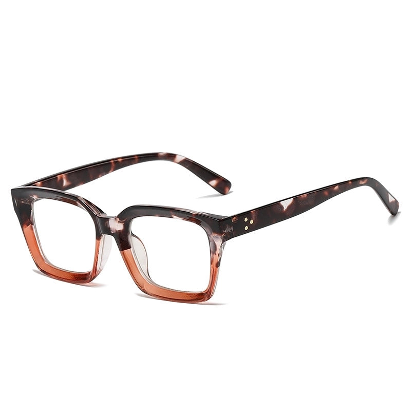 Minimalist Leopard Ac Square Full Frame Optical Glasses
