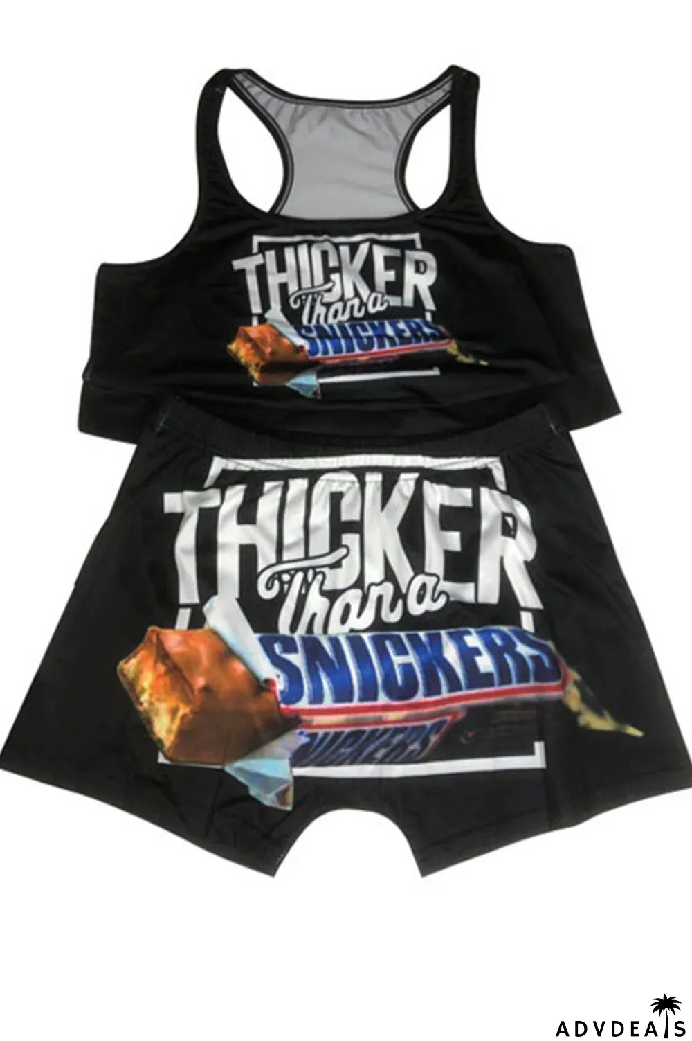 Gold Sexy Europe and America Print Solid Straight Sleeveless Two Pieces