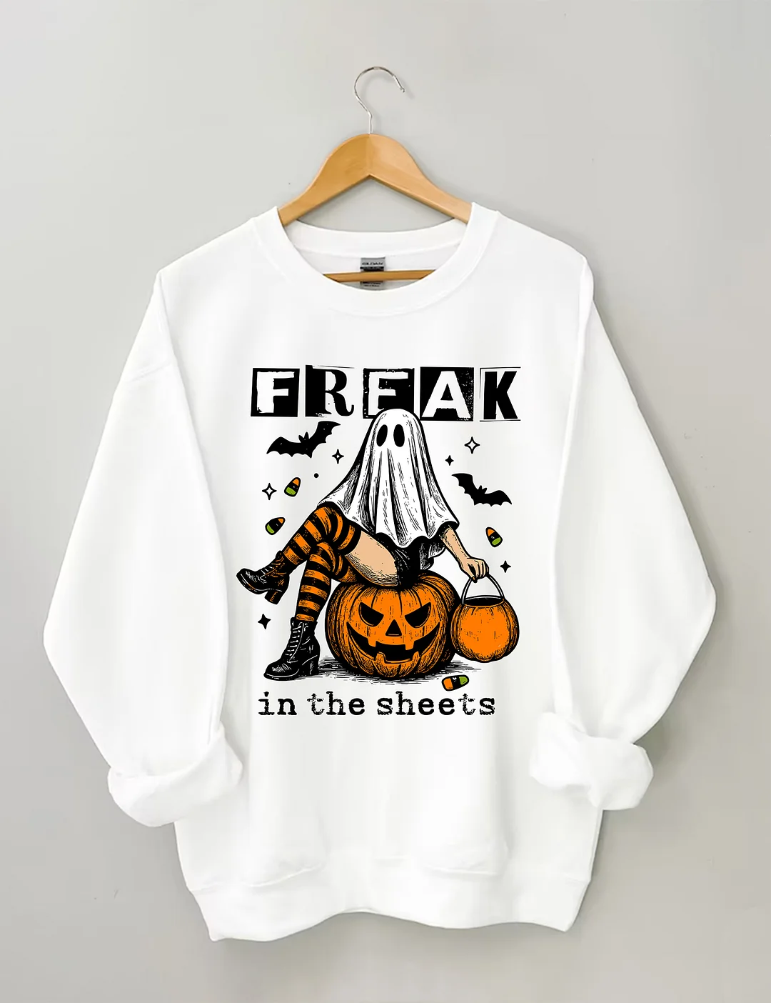 Funny Freak In The Sheets Ghost Girl Sweatshirt