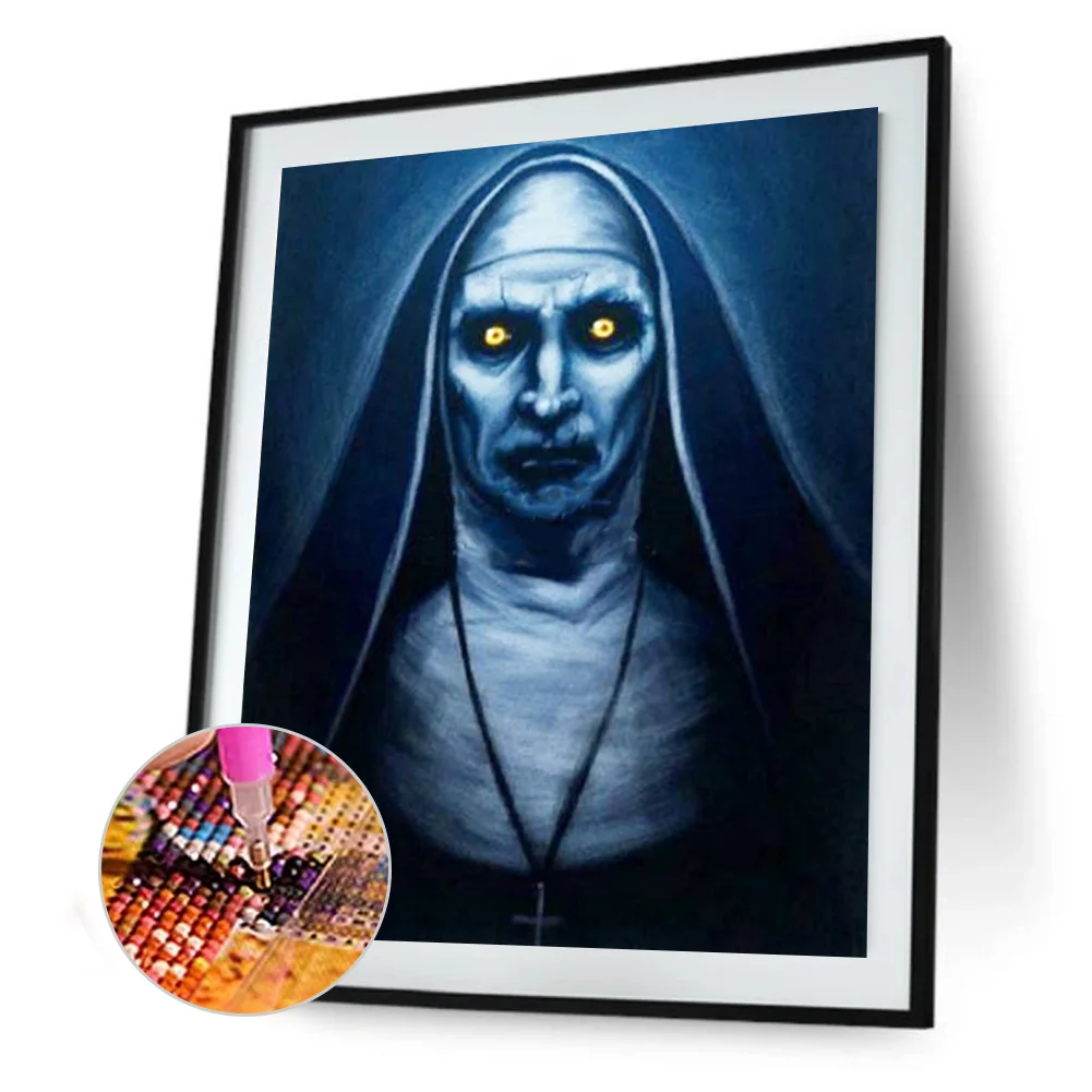 5D Full Round Drill Diamond Painting Horror Person Mosaic Art Craft (A696)