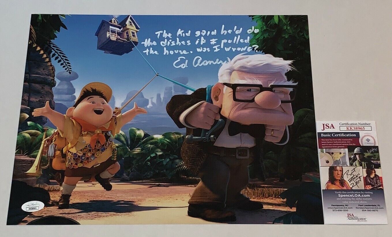 Ed Asner Disney signed Up 11x14 Photo Poster painting autographed Carl Fredricksen JSA