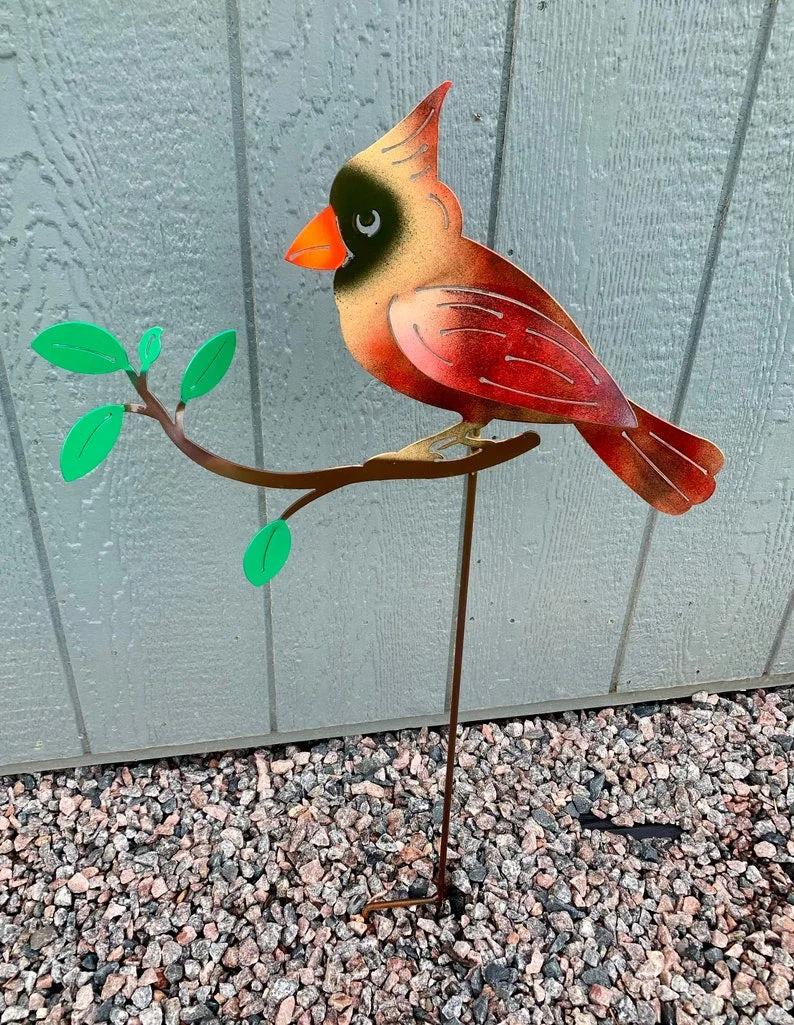 🐦Metal Male and Female Cardinals