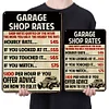 Garage Shop Rates - Vintage Metal Signs - 20*30cm/30*40cm - Warning