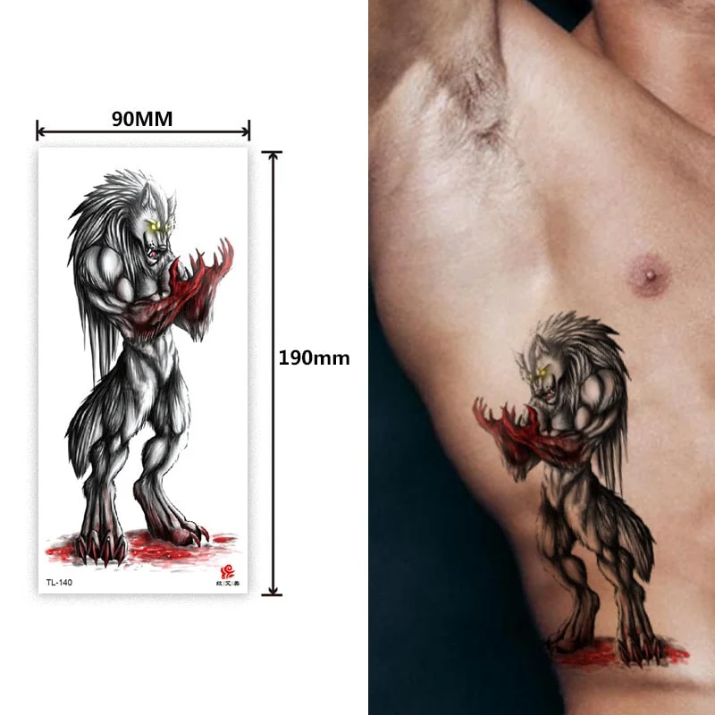 Animal and plant totem flower butterfly bird fox body arm waterproof men and women healthy natural temporary tattoo stickers