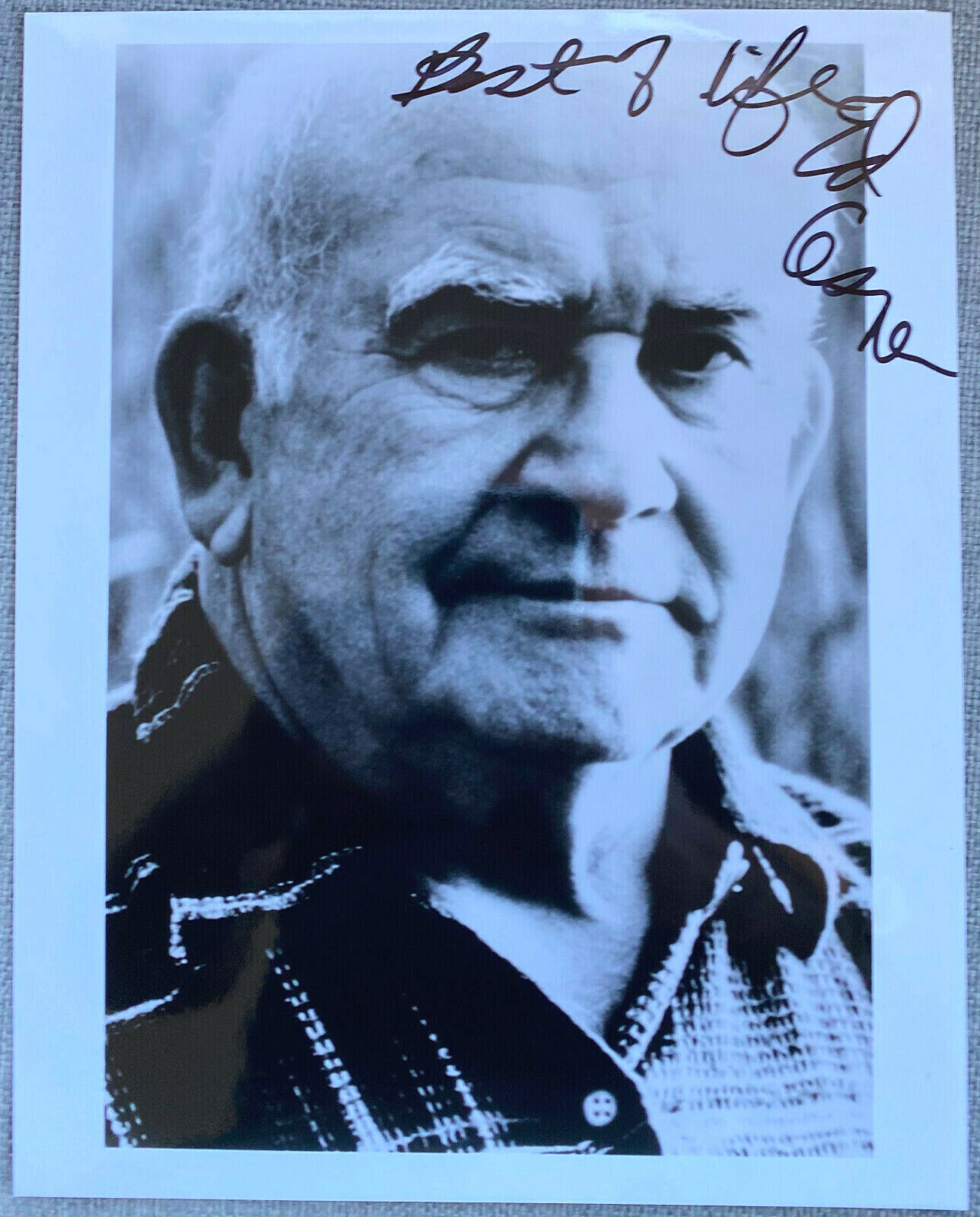 Ed Asner Signed In-Person 8x10 B&W Photo Poster painting - Authentic, Mary Tyler Moore Show