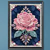 Diamond Painting-DIY Sparkling Special Shaped Pearl Drill Pink Roses(30x40cm)