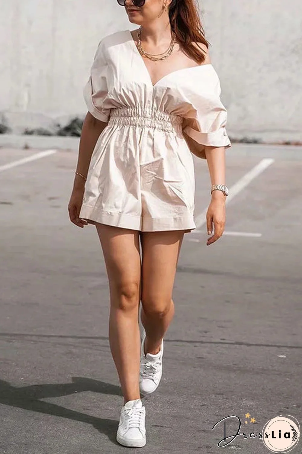 Any Occasion V Neck Bat Romper