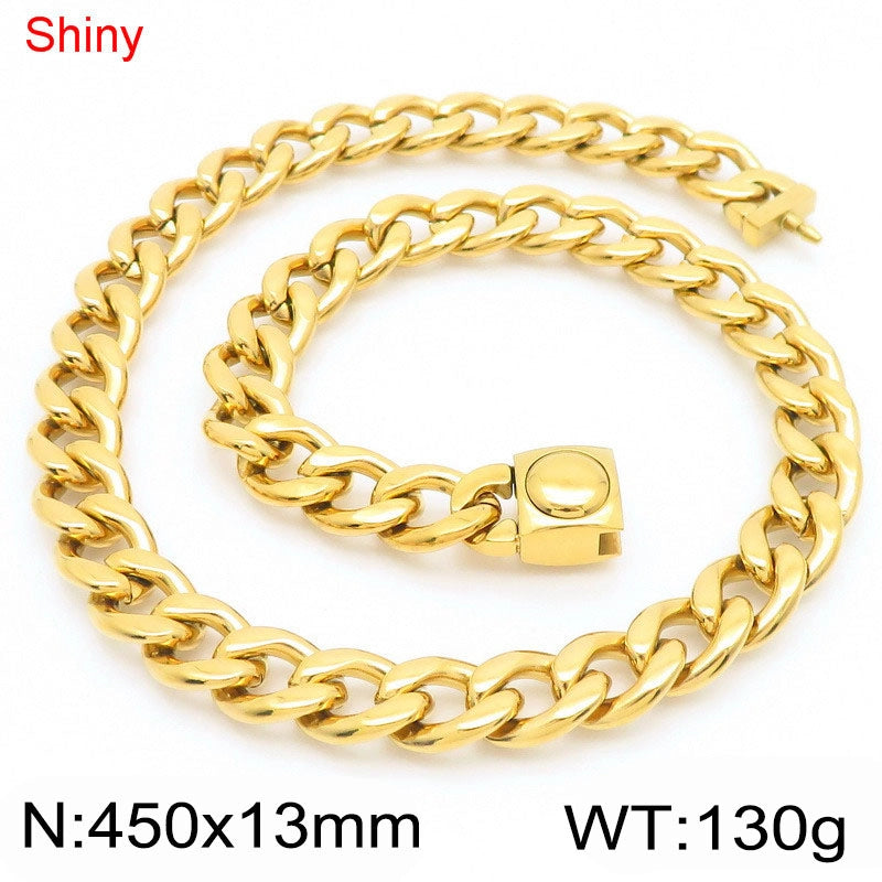 Stainless Steel NK Chain Bracelet Fashion Personality Titanium Steel Figaro Chain Necklace