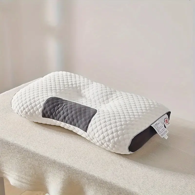 1pc knitted pillow with cervical neck protection sleep massage pillow insert household pillow moisture absorbing breathable antibacterial bedding pillow suitable for living room bedroom home decoration details 0