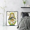 Russian Matryoshka Doll - 14CT Stamped Cross Stitch 29*36cm/11.42*14.17in