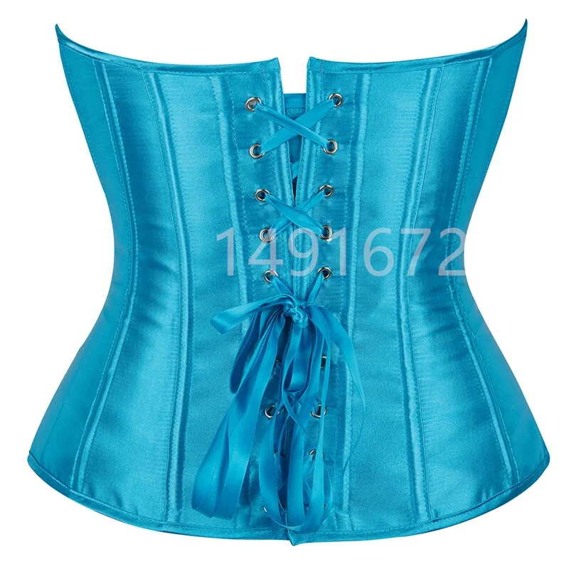 Billionm Corset Top Bustiers Overbust Satin Sexy Victorian Corsets Corselet Brocade Vintage Style Korsett for Women Plus Size Pink Green