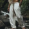 Men's Bohemian Holiday Style Vintage Ethnic Totem Print Simple Casual Pants by Inlyline