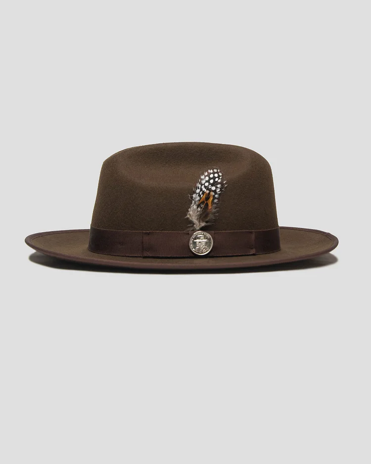 Miller Ranch Fedora - Chocolate[Fast shipping and box packing]
