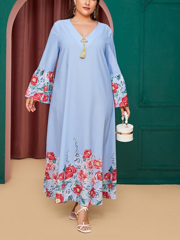 Elegant Floral Kaftans Dress | Oxredo Shop Ramadan Sale