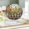 (US Local)Acrylic Special Shape Garden Potted Plant 5D Diamond Painting Clock Art Craft Kit