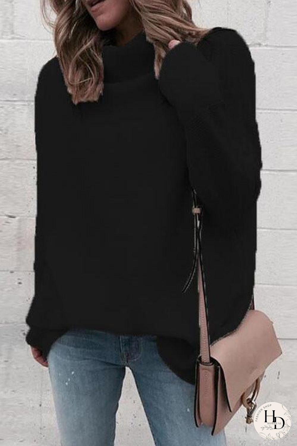Pure White Ribbed Knitting Top