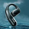 Bluetooth-compatible 6.0 Business Ear-mounted Earphones Single Ear Open Ear Earphone with LED Digital Display Noise Cancellation for Running Driving Business