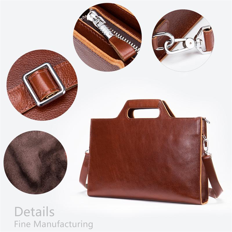 Men's High Quality Casual Clutch Genuine Leather Business Crossbody Bag
