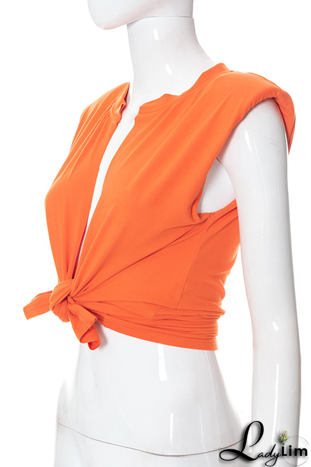 White Sexy Solid Bandage V Neck Tops