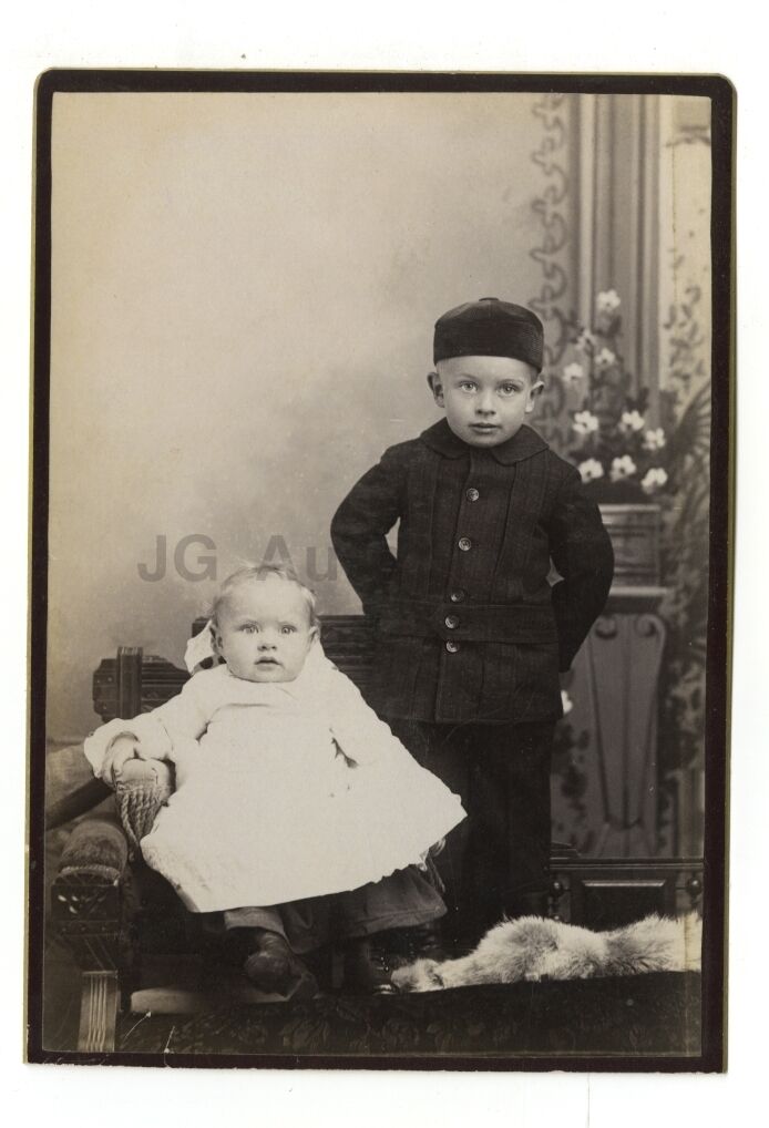 19th Century Children - Original 19th Century Cabinet Card Photo Poster paintinggraph