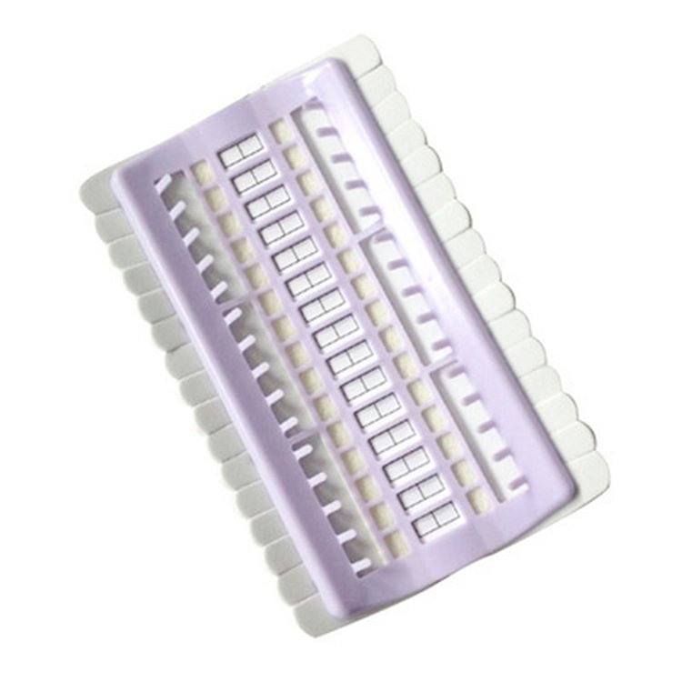 Kit d’outils de couture 30 trous porte-fil de rangée de point de croix avec marque - violet