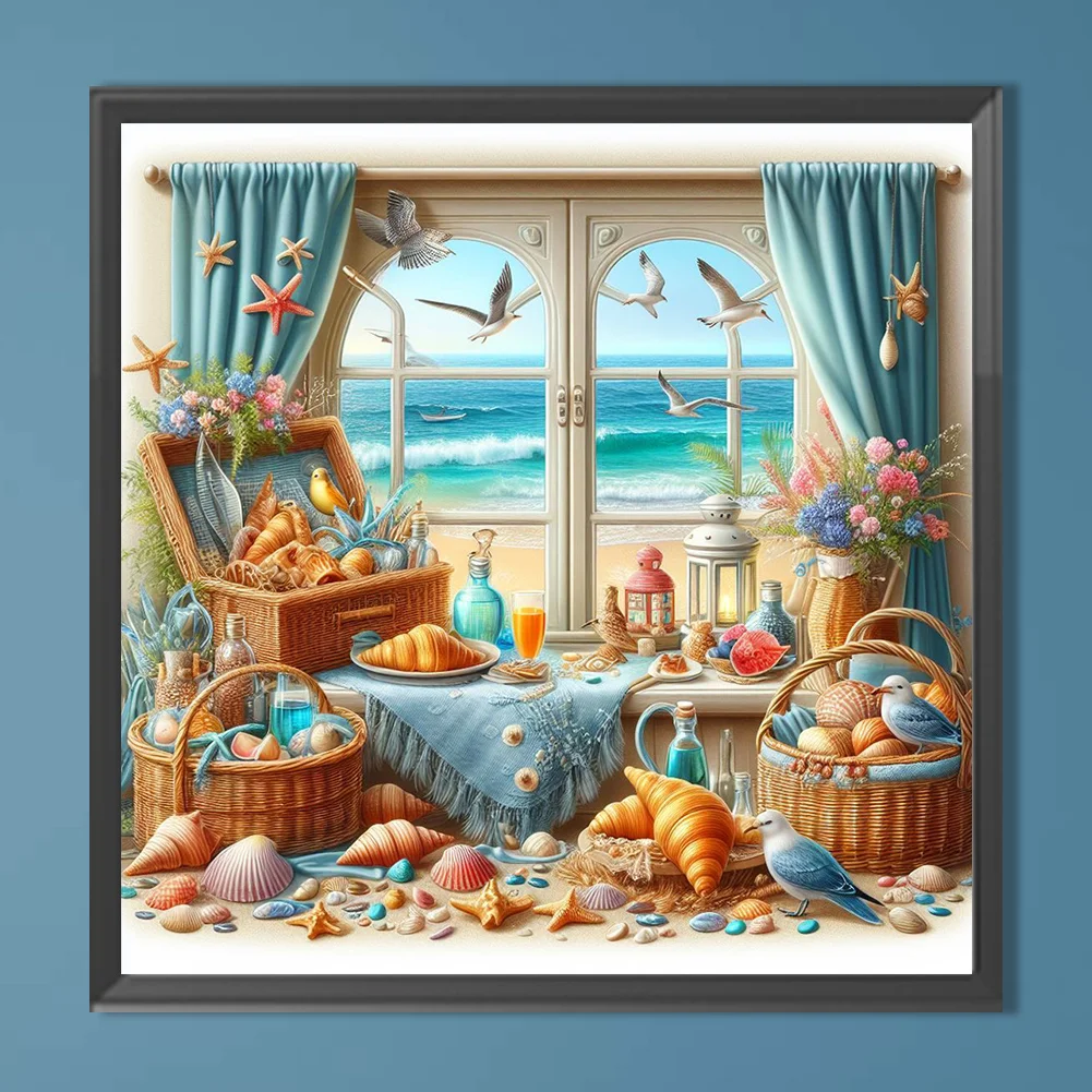Diamond Painting - Full Round Drill - Sea View(Canvas|40*40cm)