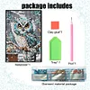 (US Local)5D DIY Owl Diamond Art Painting Notebook Kit Crystal Notepad Sketchbook Gifts