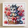 【Limited Stock Sale】Full Embroidery Cotton 11CT Print Rose Pterosaur in Basket Cross Stitch 45x45cm tapestrymarket