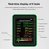 6 In 1 Air Quality Monitor Accurate PM2.5 PM10 HCHO TVOC CO2 CO Detector