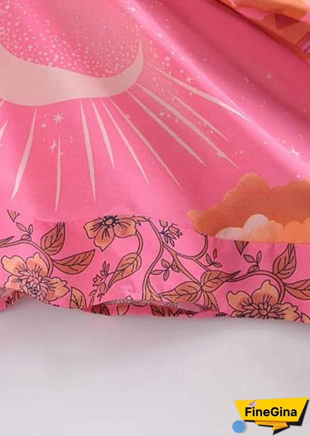 Women's Chic Galaxy Boho Kimono - Pink Dress
