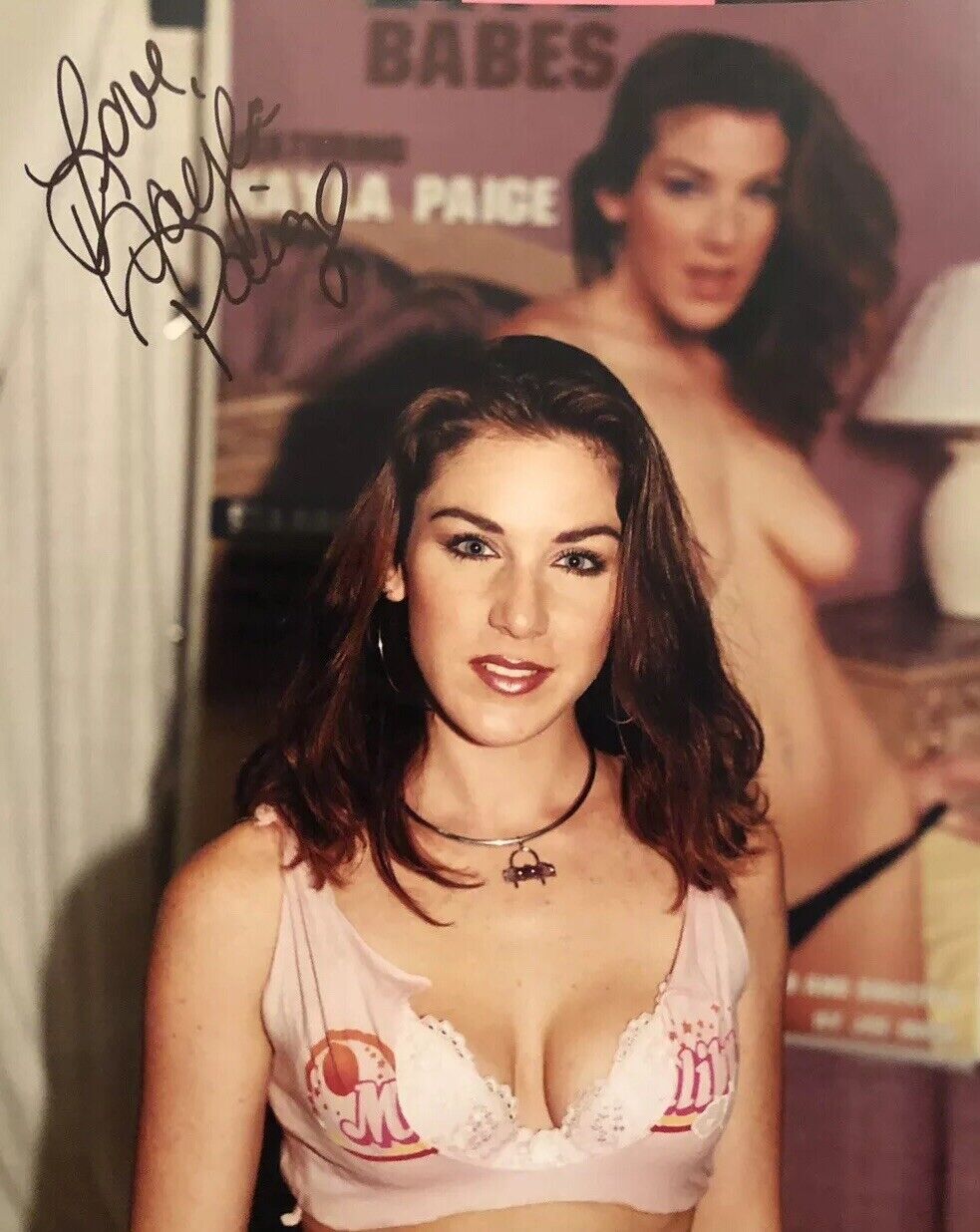 Kayla Paige Adult STAR SIGNED 8X10 Candid Photo Poster painting AUTOGRAPH Sexy Penthouse Model