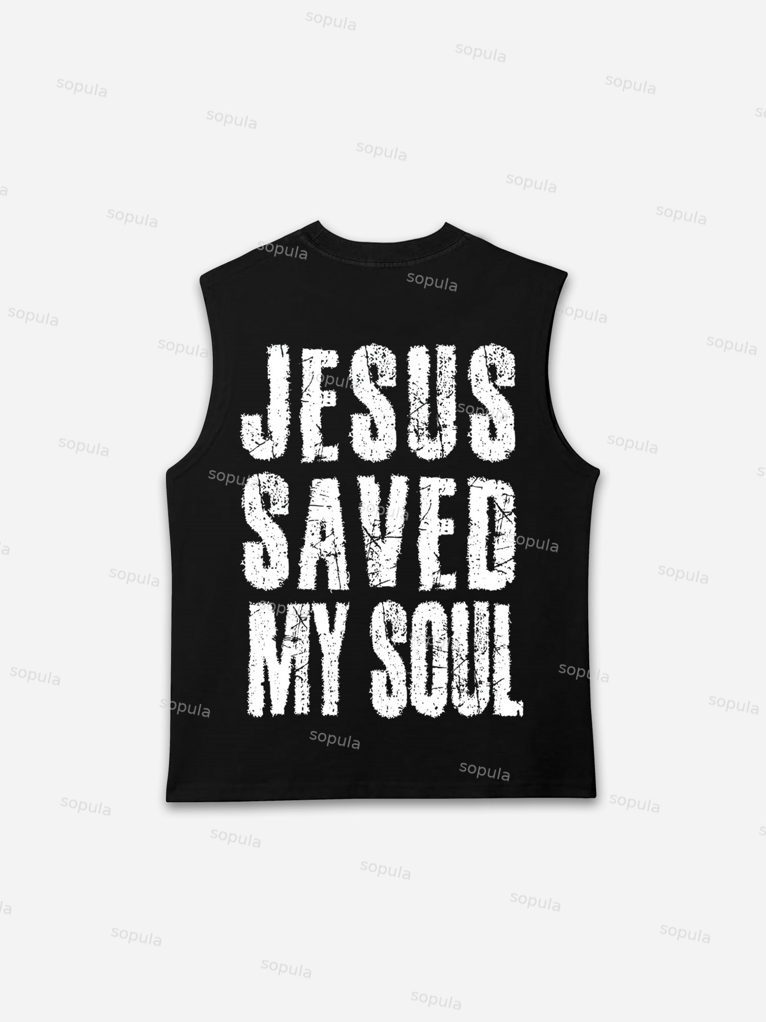 Jesus Saved My Soul Print Tank Top