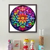 (US Only)Full Embroidery cotton Thread 11CT Printed Mandala Cross Stitch Kit 40x40cm