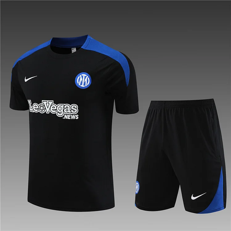 2024-25 Inter Milan black short-sleeved training jersey