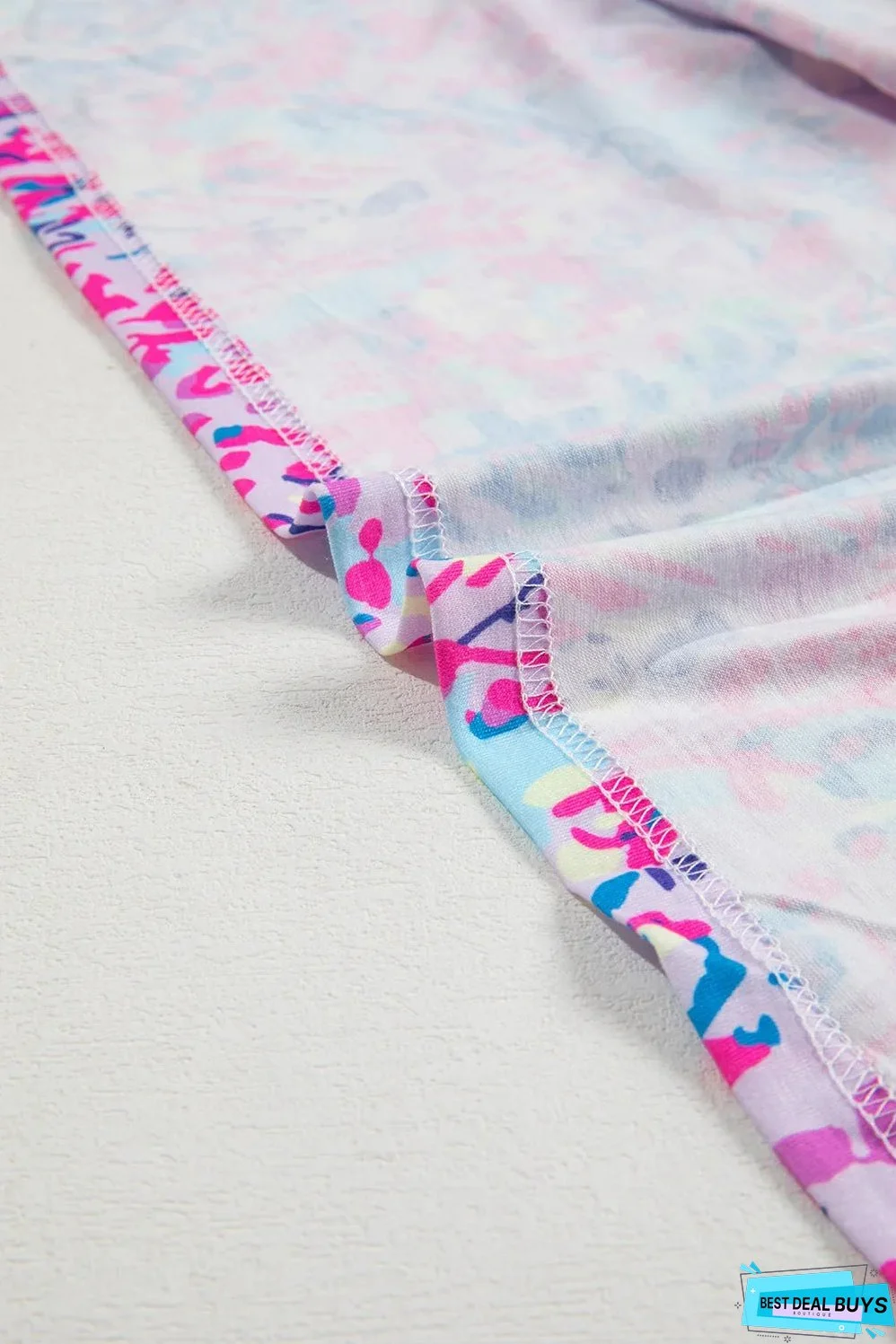 Purple Abstract Floral Print Sleeveless Maxi Dress