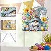 Diamond Painting Acrylic Single Side Drill Easter Dwarf Pendant Charms Kits for Adults Home Window Decor