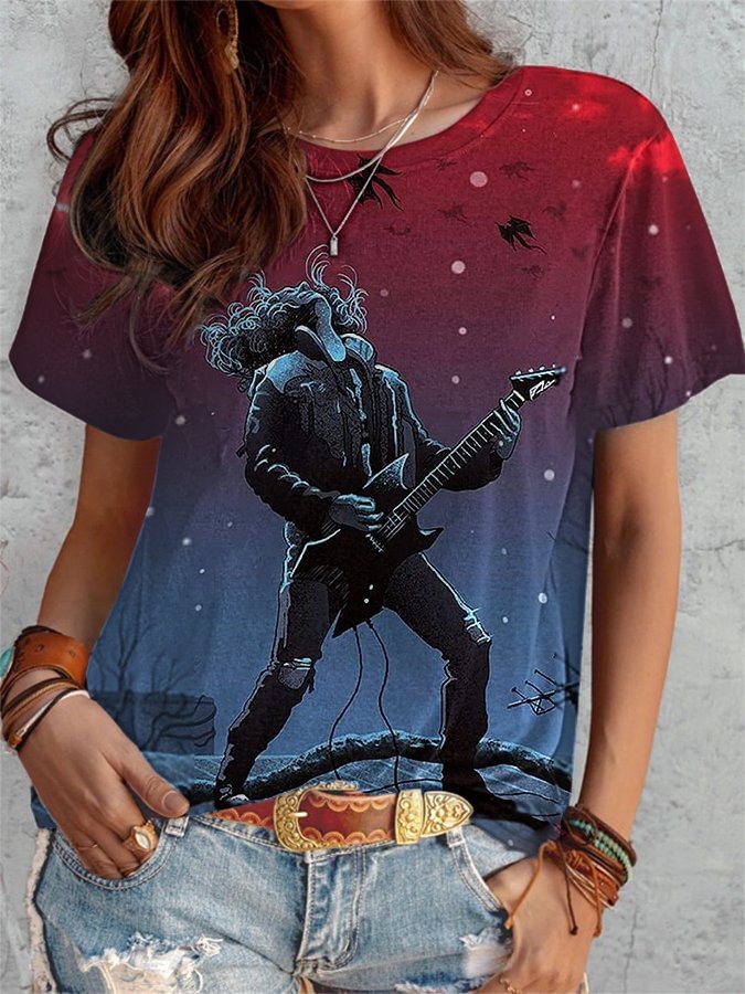 Rock Print T-Shirt