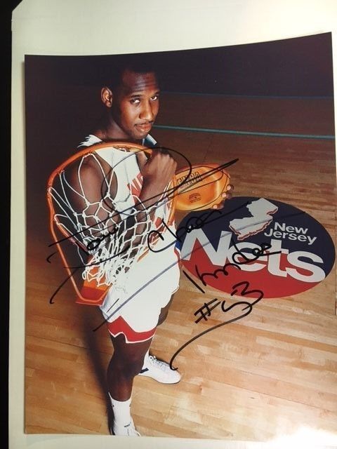 Marcus Camby New Jersey Nets Autographed Action Photo Poster painting 8x10 with COA