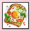 Fruit Toast-11CT Stamped Cross Stitch 30*30cm(Brand)