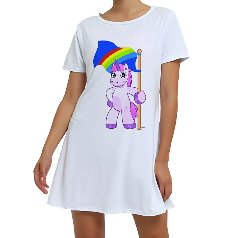 White Unicorn Pajamas Animal Pajamas Winter Nightie Stitch Unicornio Sexy Sleepwear For Women Adults S M L XL XXL