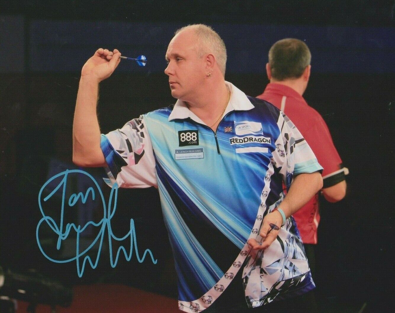 Ian 'Diamond' White **HAND SIGNED** 8x10 Photo Poster painting ~ Darts ~ AUTOGRAPHED